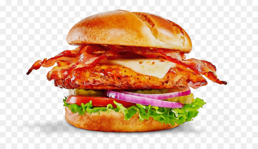 Hambúrguer De Salmão，Hamburger PNG