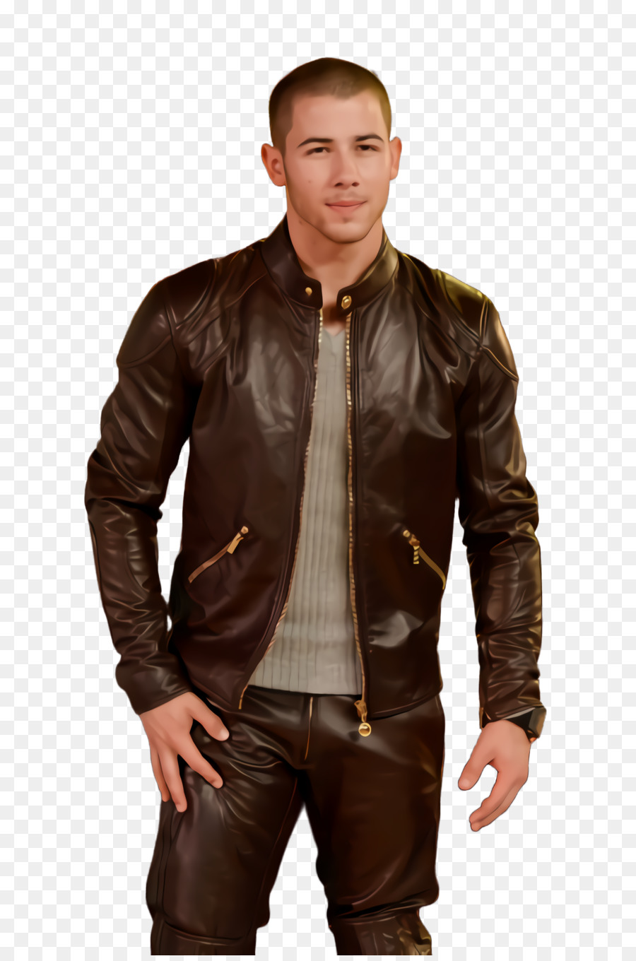 Nick Jonas，Jaqueta De Couro PNG