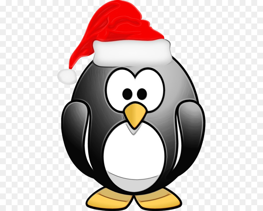 Pinguim，Chapéu De Papai Noel PNG