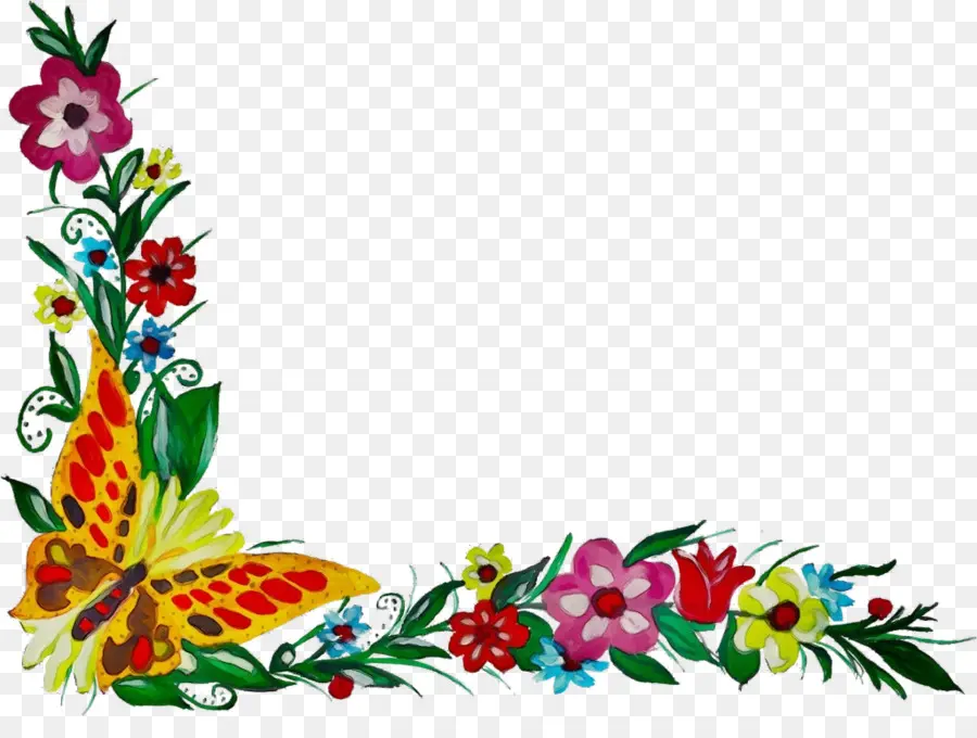 Borda Floral，Flores PNG