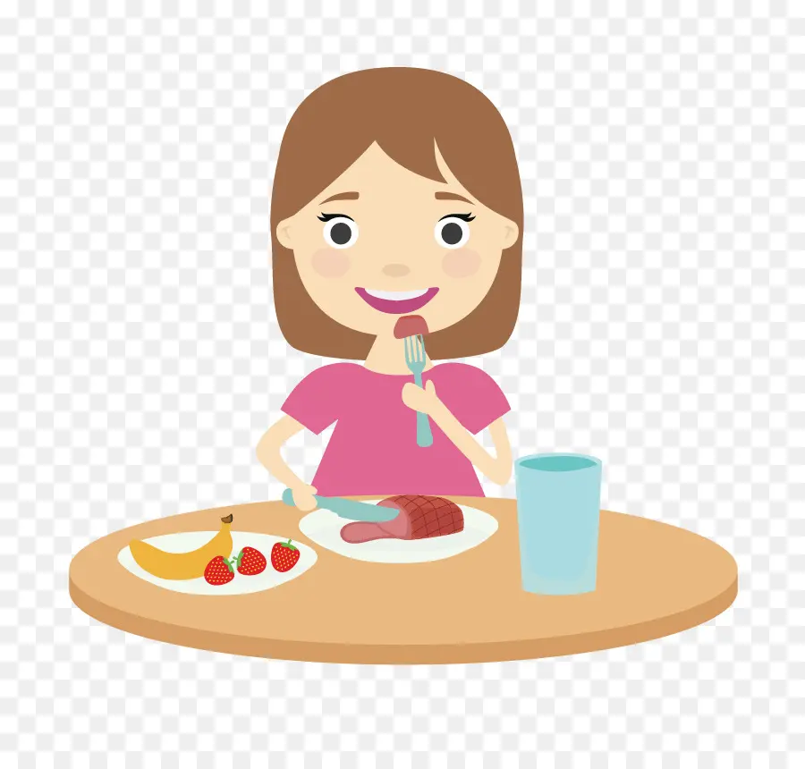 Menina Comendo，Comida PNG