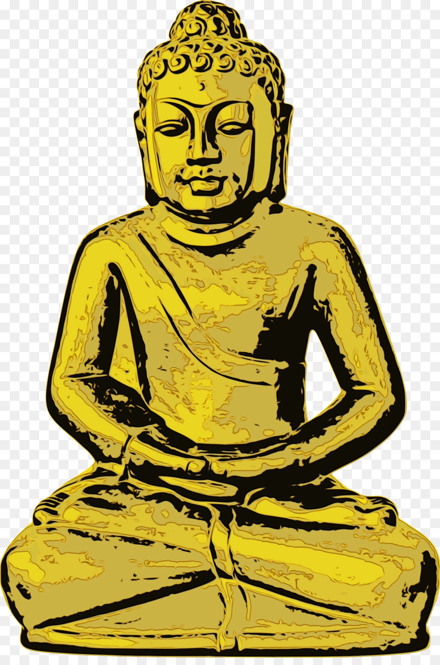 Gautama Buda，Amarelo PNG