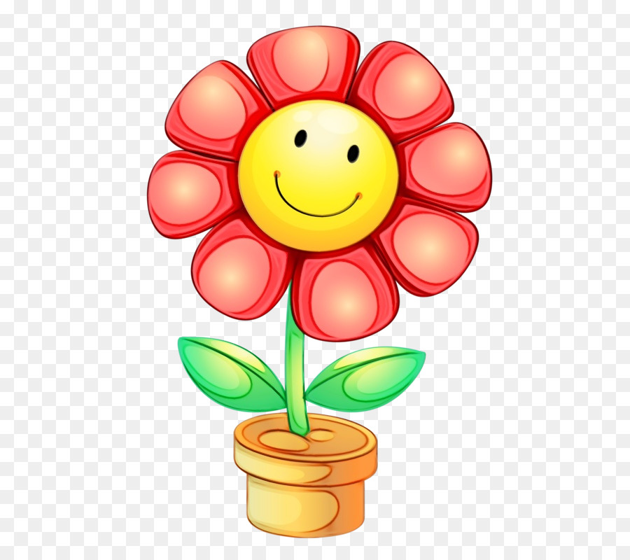 Flor Sorridente，Desenho Animado PNG