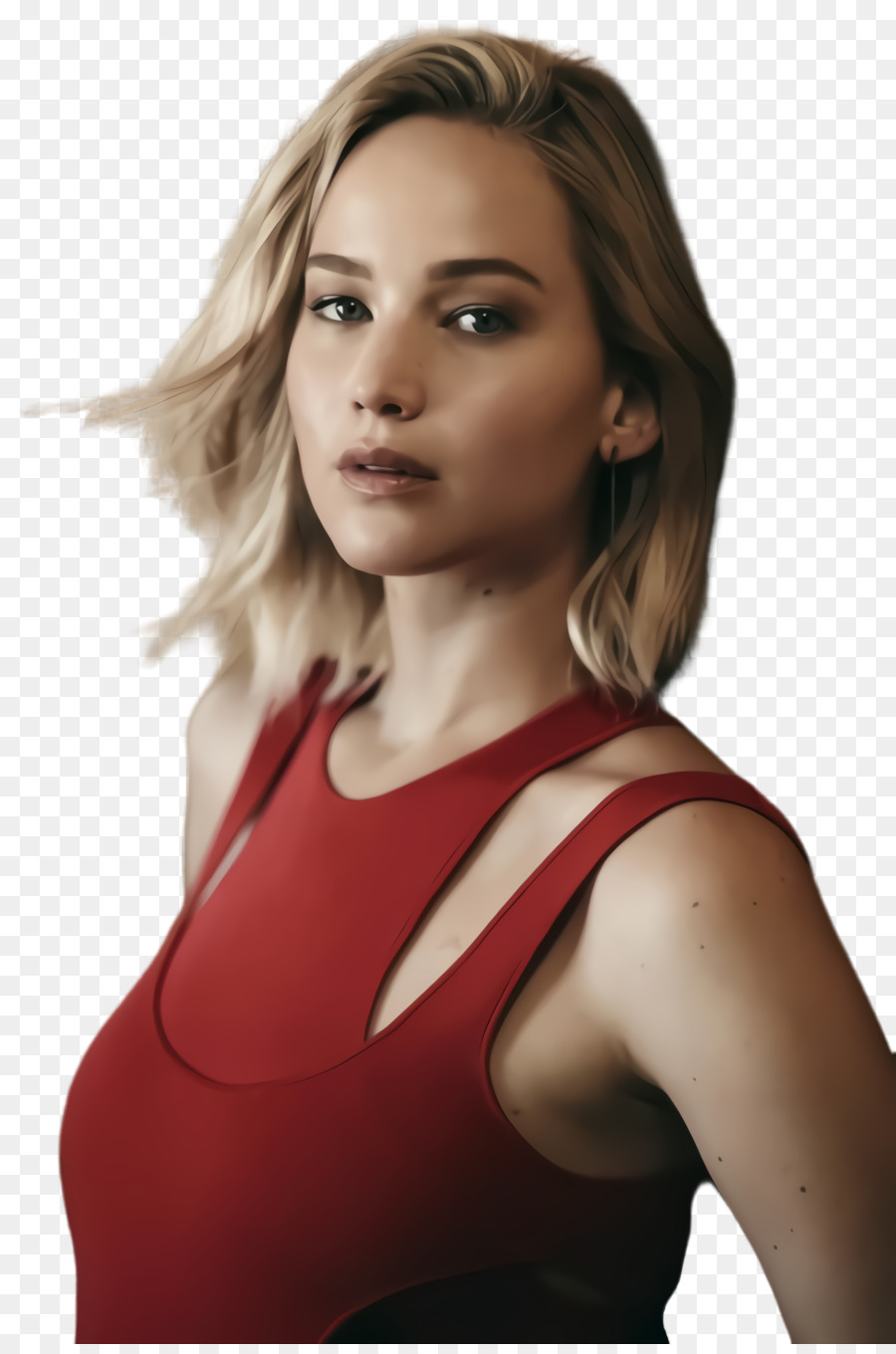 Mulher De Vestido Vermelho，Moda PNG