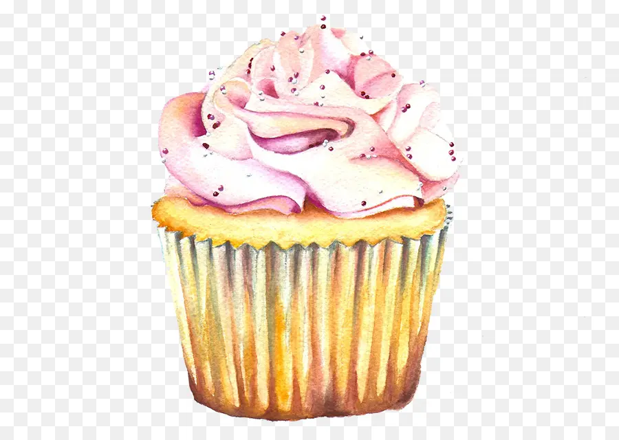 Cupcake，Pintura Em Aquarela PNG