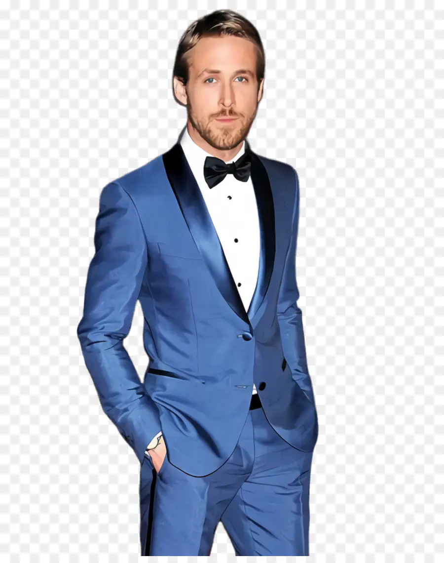 Homem De Terno Azul，Macho PNG