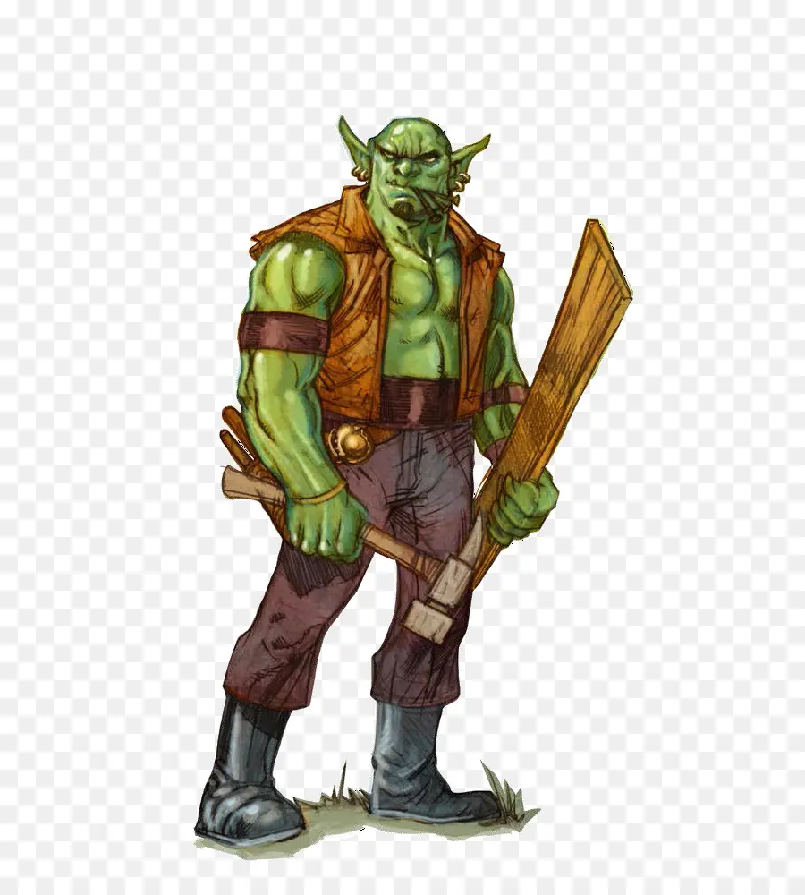 Orc Verde，Guerreiro PNG