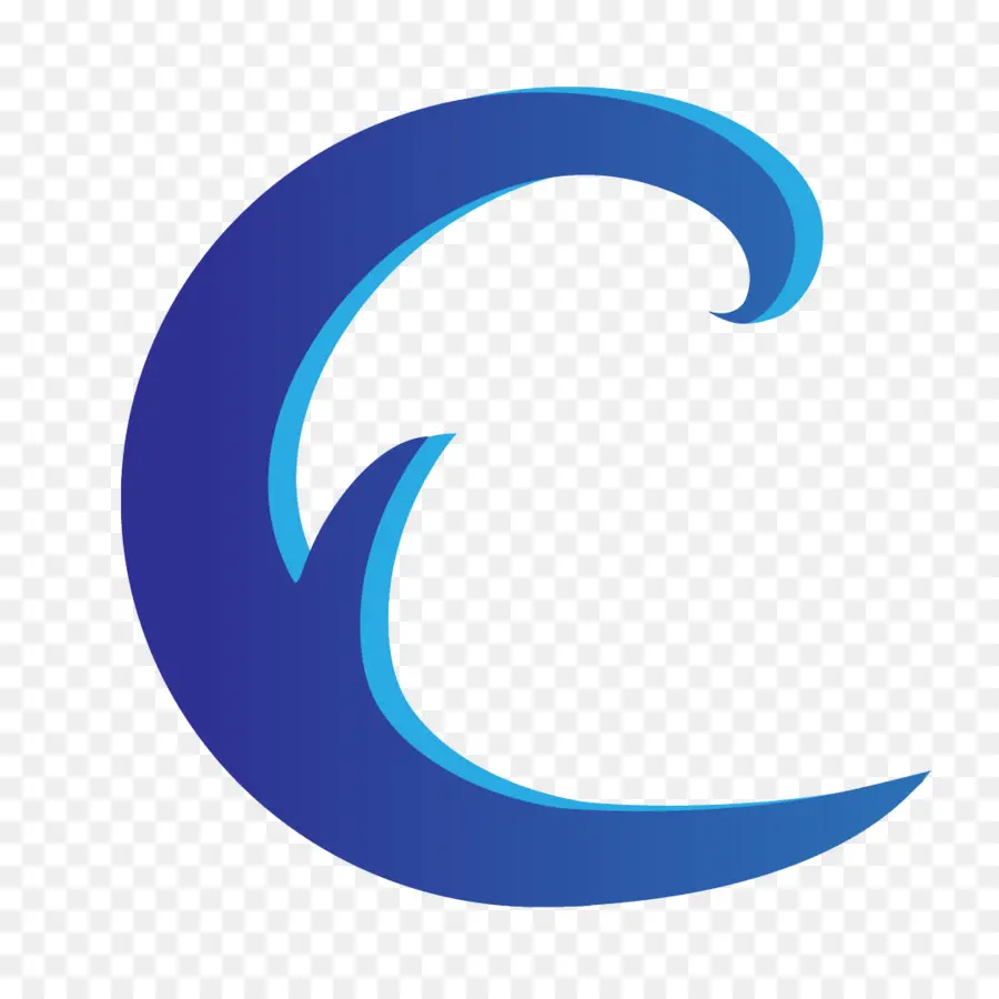 Crescente Azul，Lua PNG