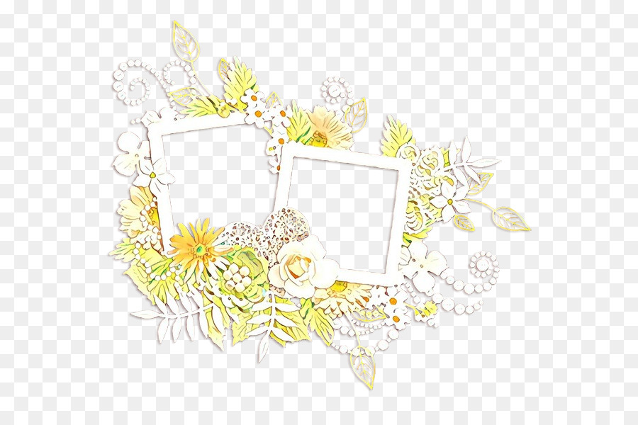 Design Floral，Amarelo PNG