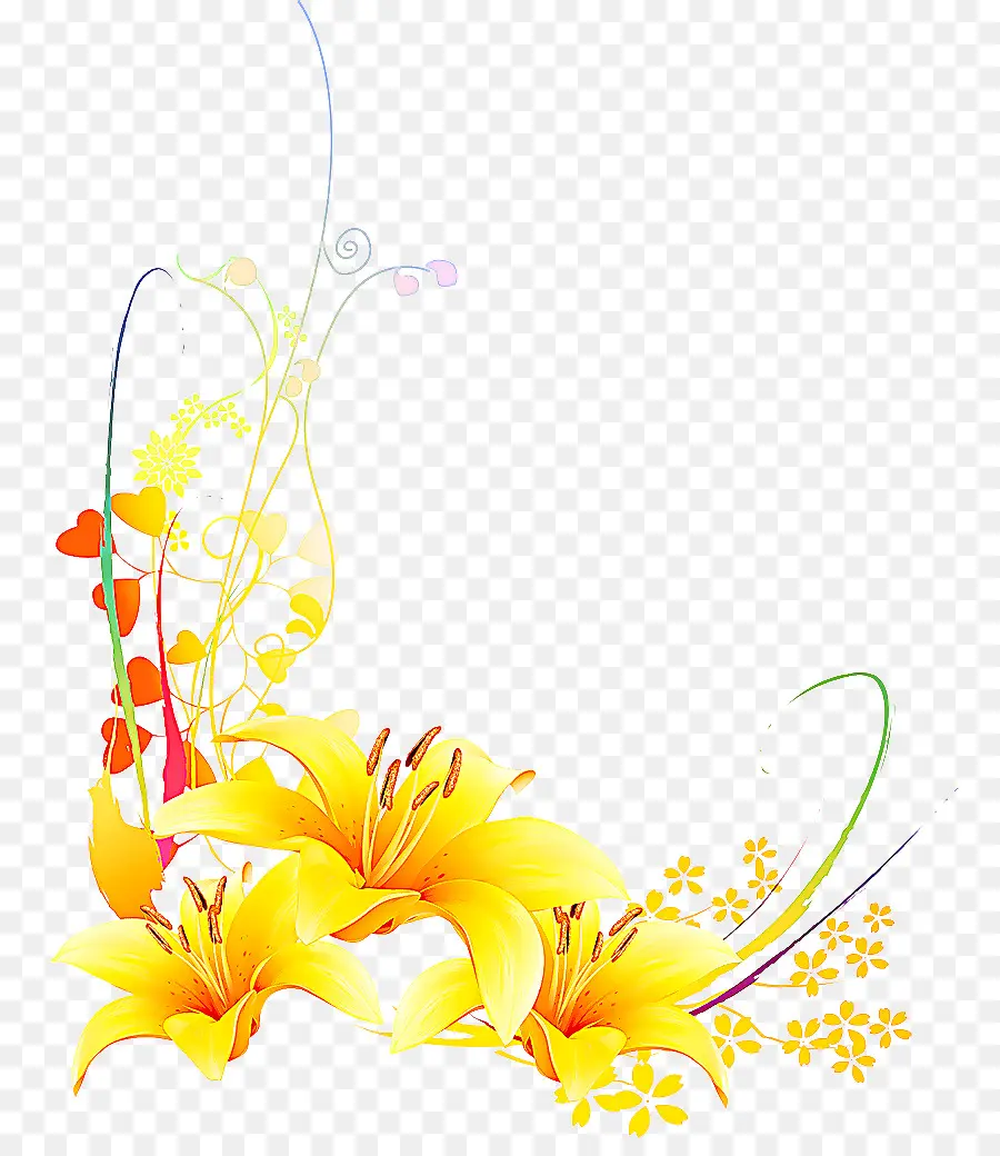 Amarelo，Flor PNG