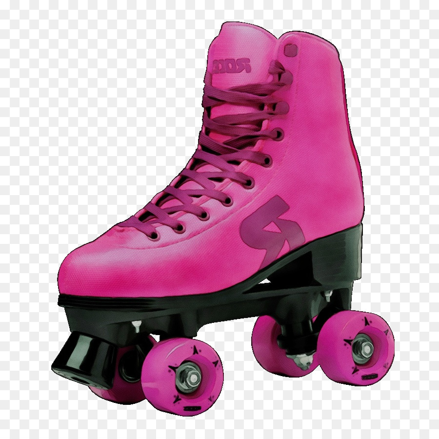 Patins Rosa，Patinando PNG