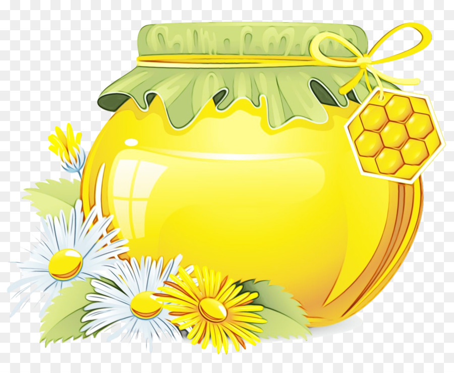 Pote De Mel，Amarelo PNG