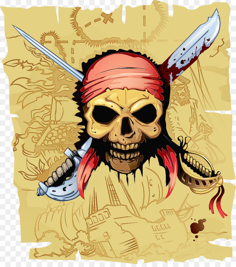 Caveira Pirata，Espadas PNG