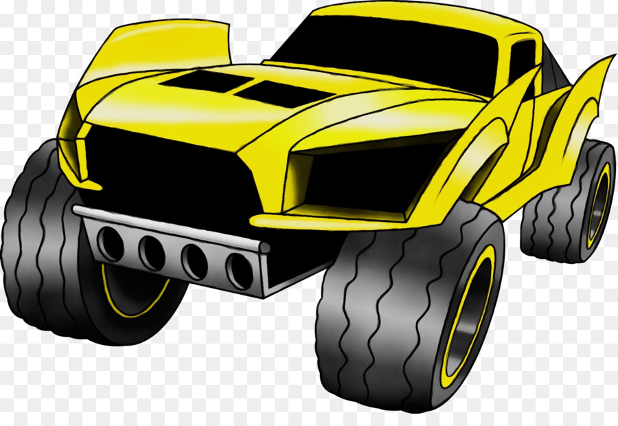 Monster Truck，Amarelo PNG