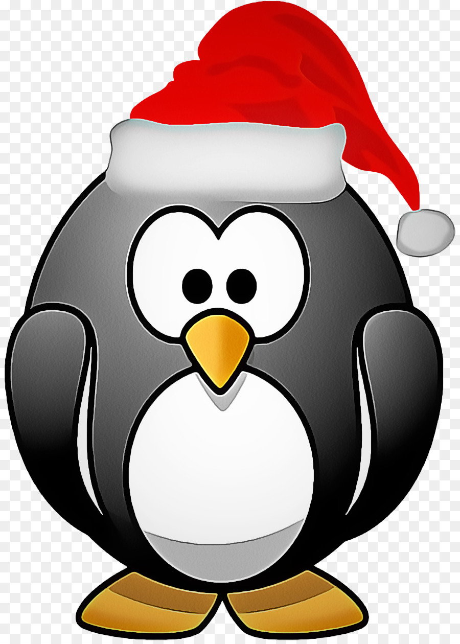 Pinguim，Chapéu De Papai Noel PNG