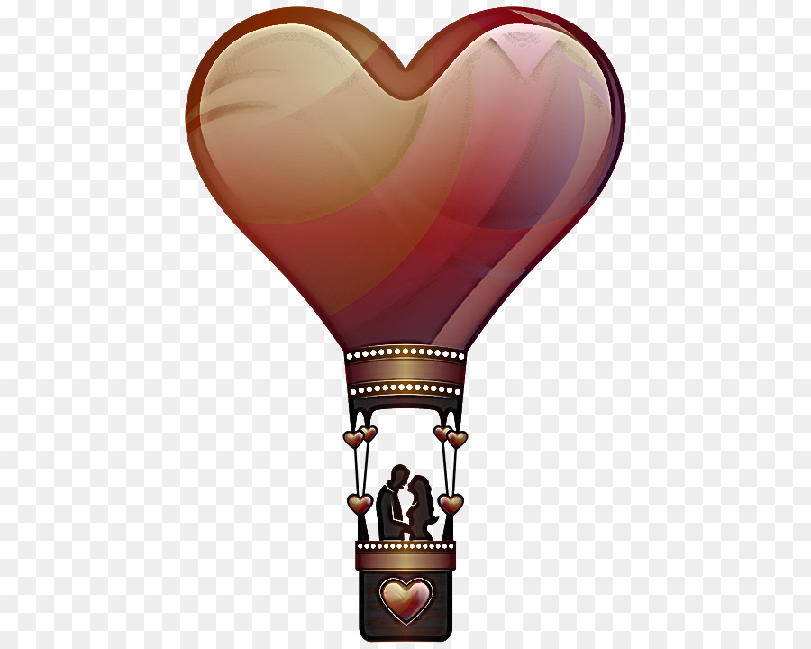 Coração，Balão De Ar Quente PNG