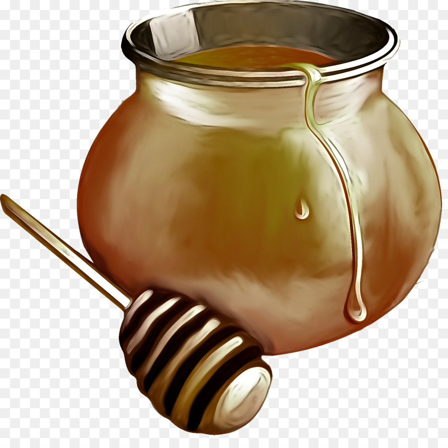 Pote De Mel，Dourado PNG