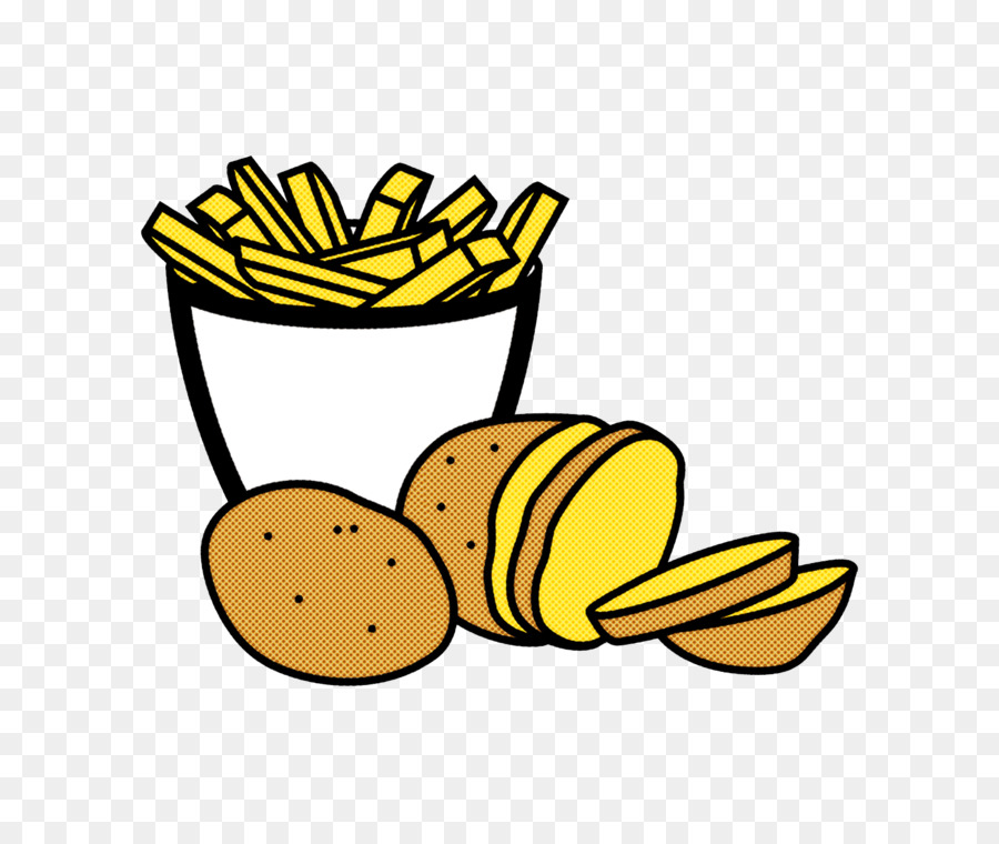 Amarelo，Batatas Fritas PNG