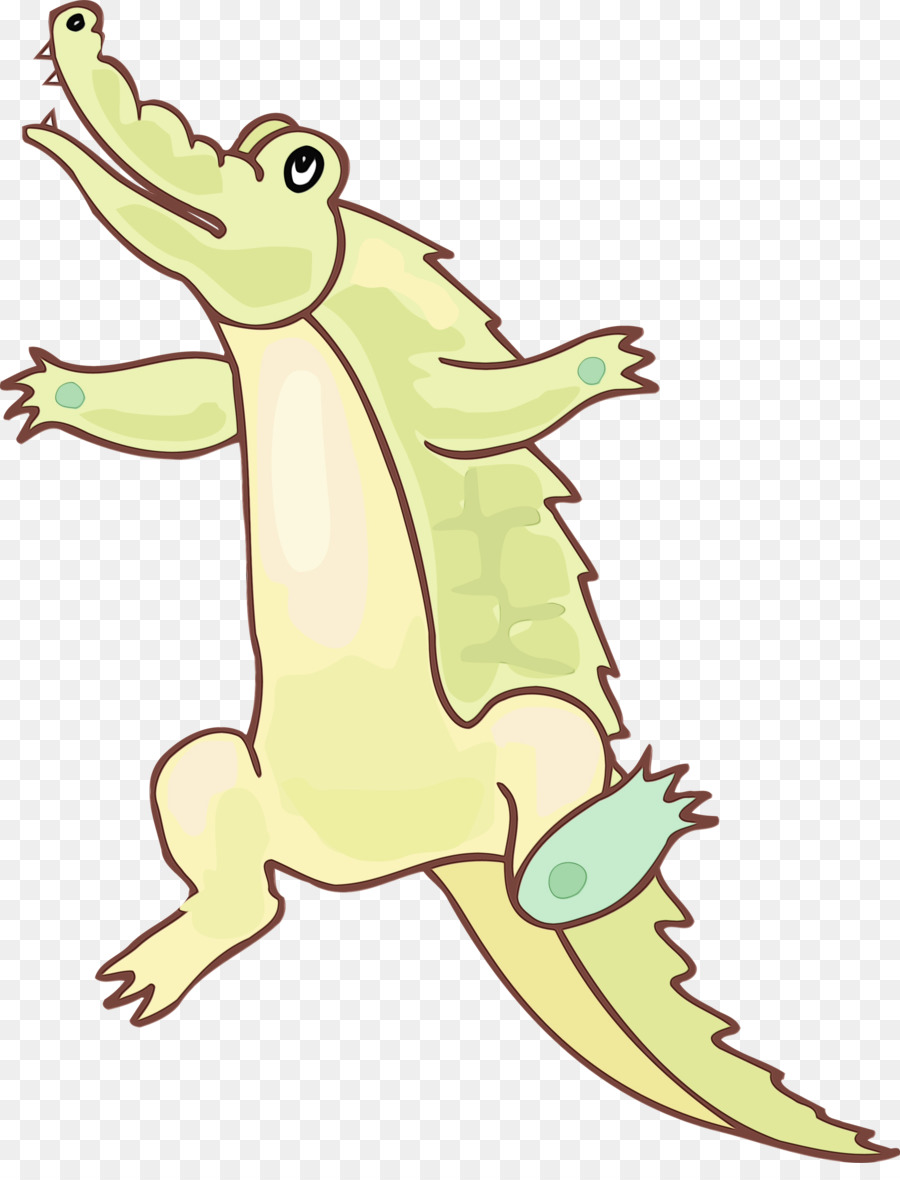 Crocodilo Verde，Desenho Animado PNG