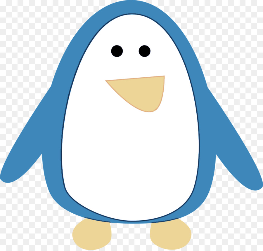 Pinguim，Azul PNG