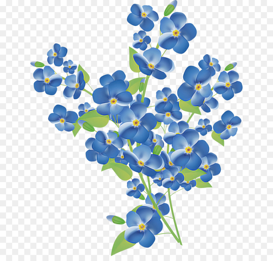 Flor，Azul PNG