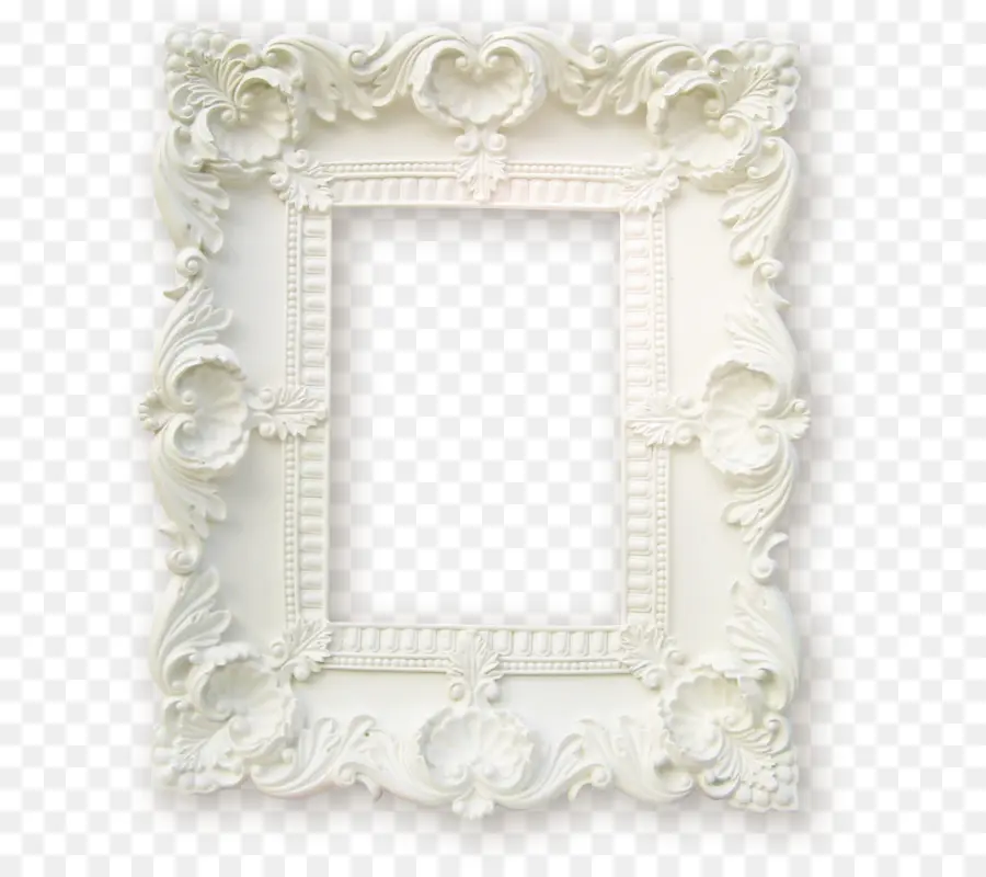 Moldura Ornamentada，Branco PNG