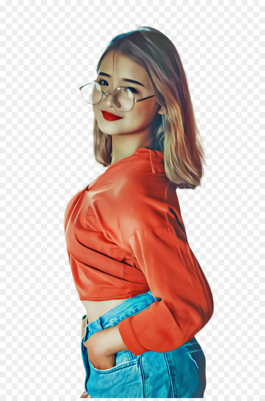 Laranja，Roupas PNG