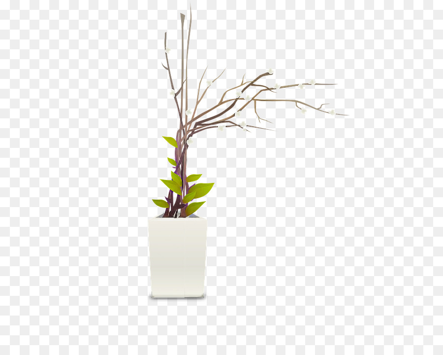 Flowerpot，Galho PNG