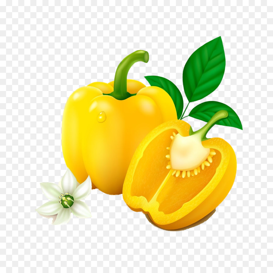 Pimentão Amarelo，Pimentas PNG