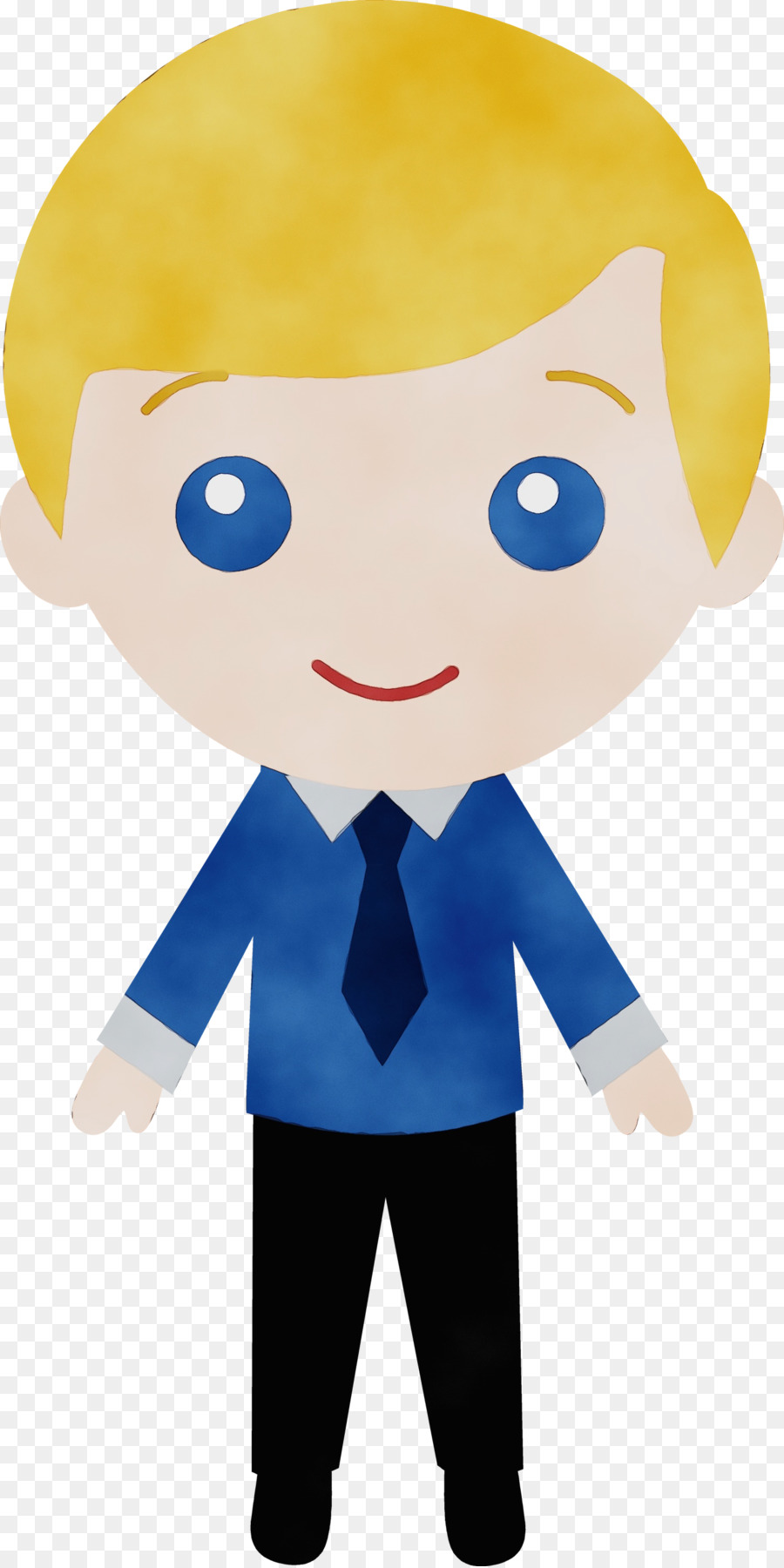 Menino Dos Desenhos Animados，Camisa Azul PNG