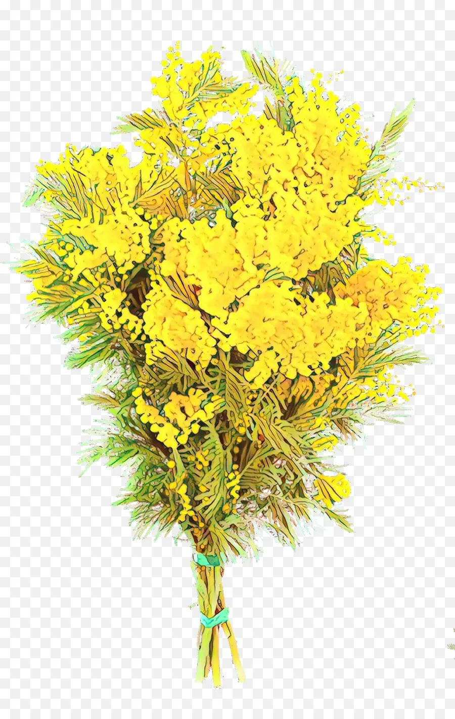 Buquê De Flores Amarelas，Amarelo PNG