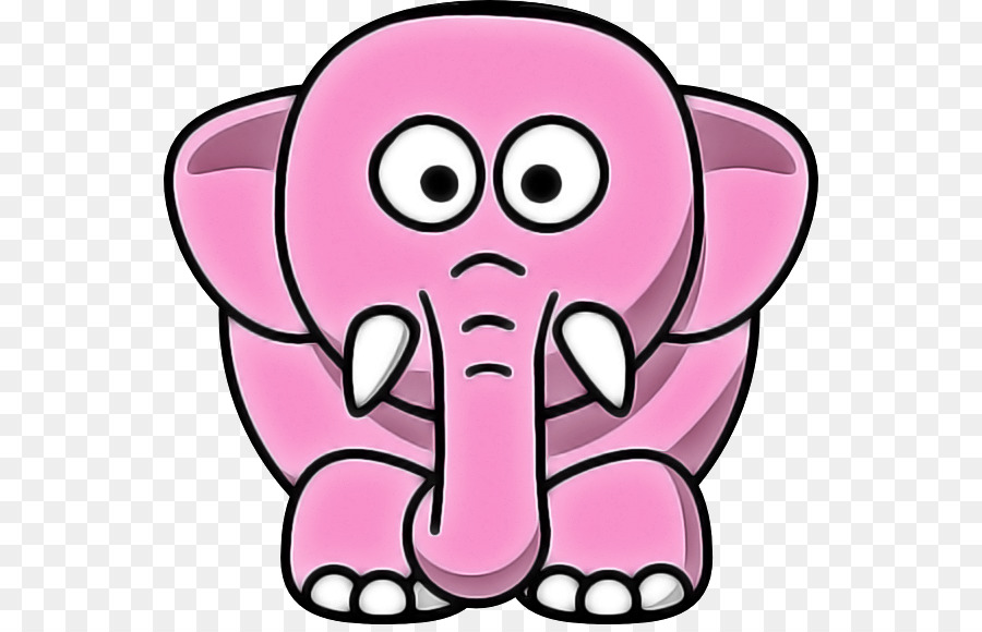 Elefante Rosa，Desenho Animado PNG