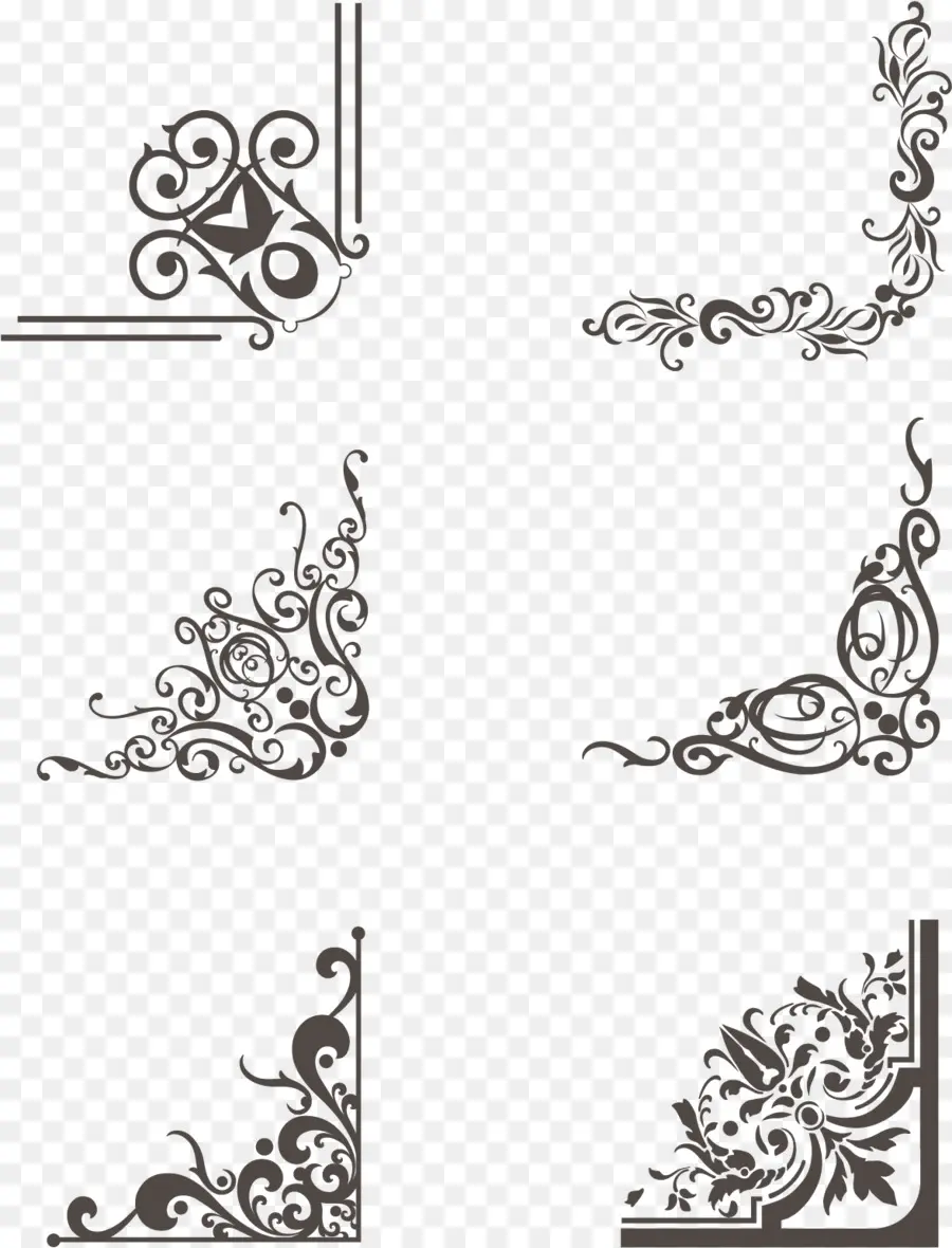 Arte De Linha，Ornamento PNG