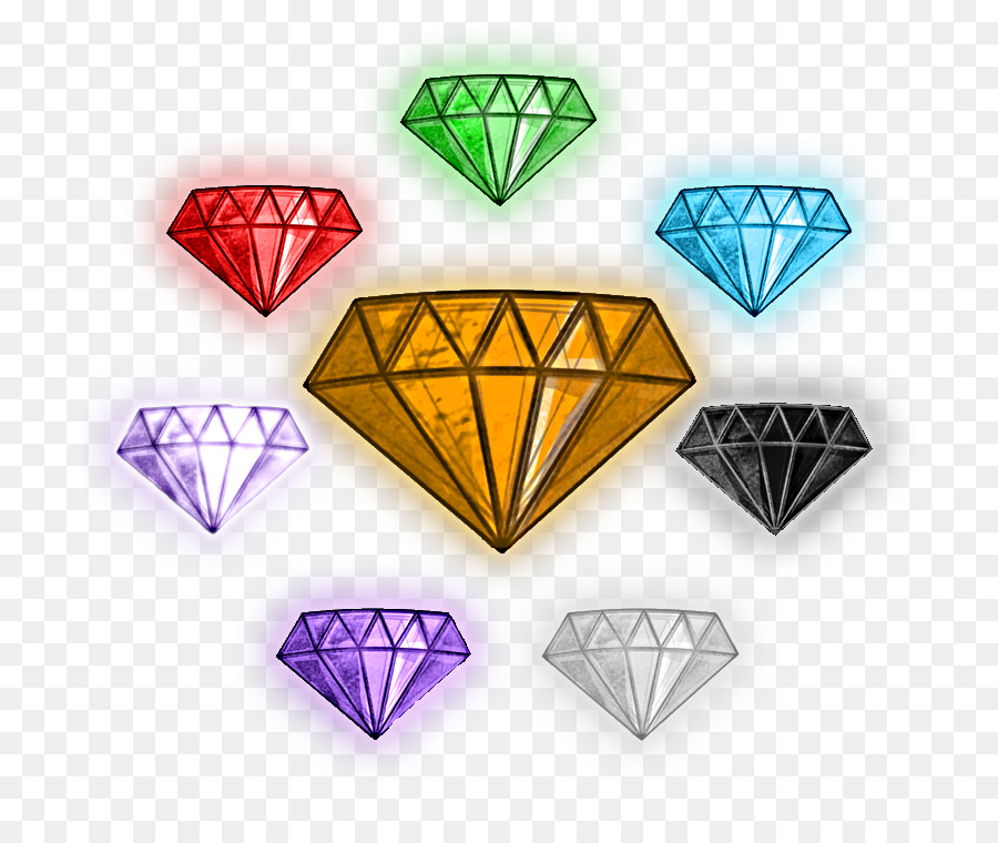 Diamantes Coloridos，Gemas PNG