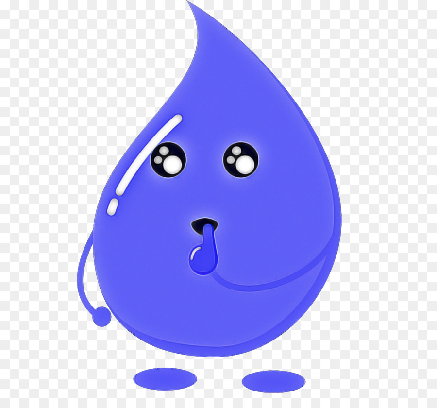 Gota De água Azul，Bonitinho PNG