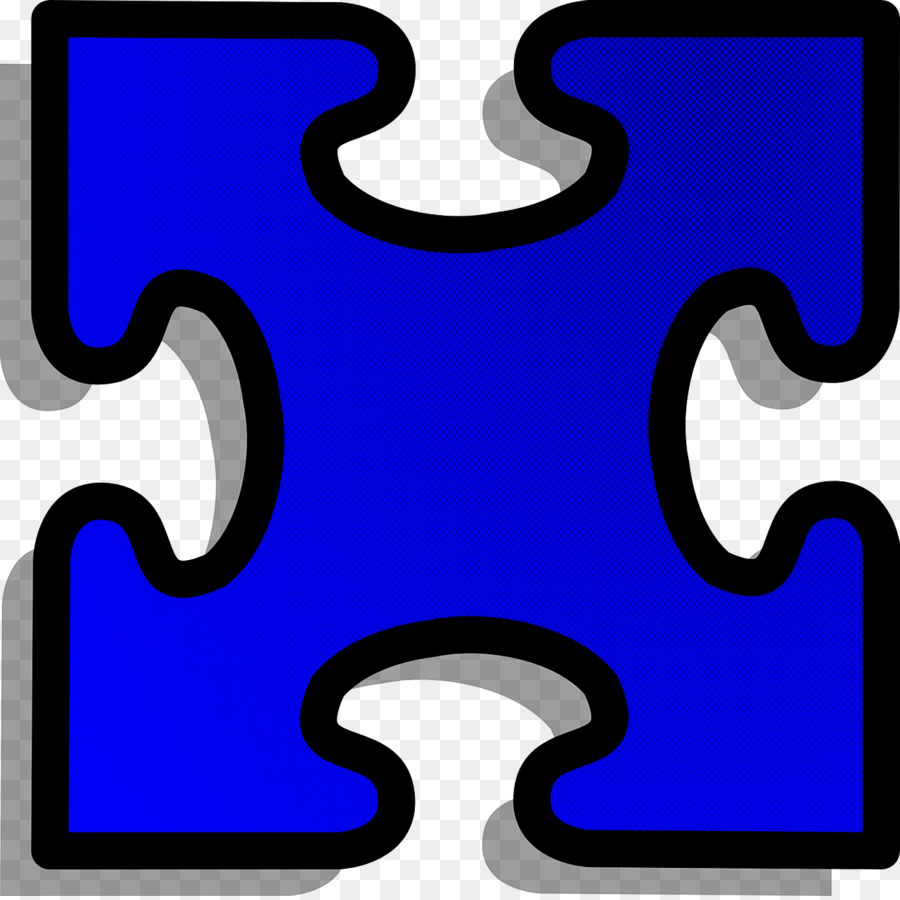 Jigsaw Puzzle，Azul Elétrico PNG