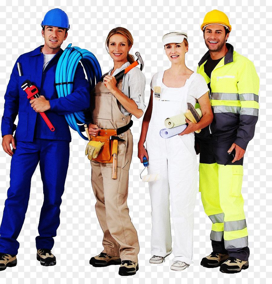 Bluecollar Trabalhador，Utilizar Equipamento De Proteção Pessoal PNG