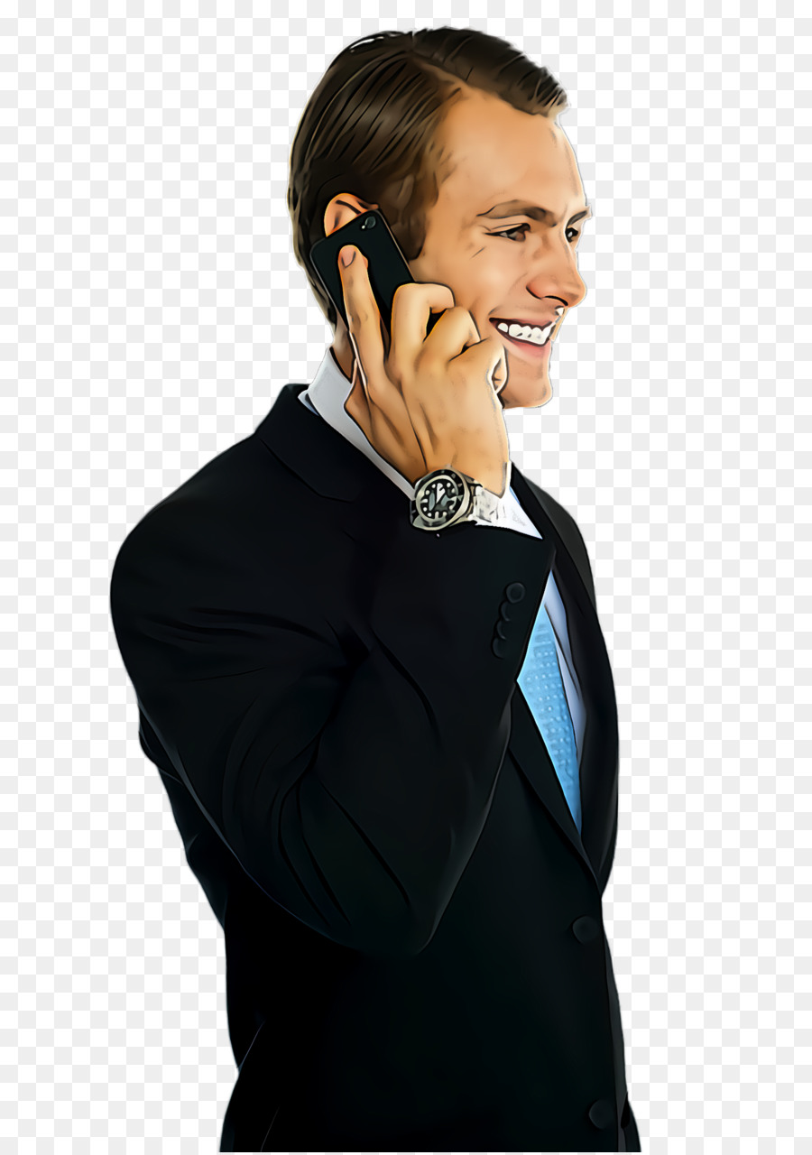 Homem No Telefone，Terno PNG