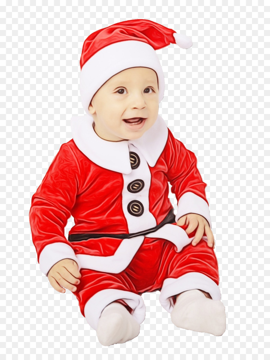 Bebê Com Roupa De Papai Noel，Infantil PNG