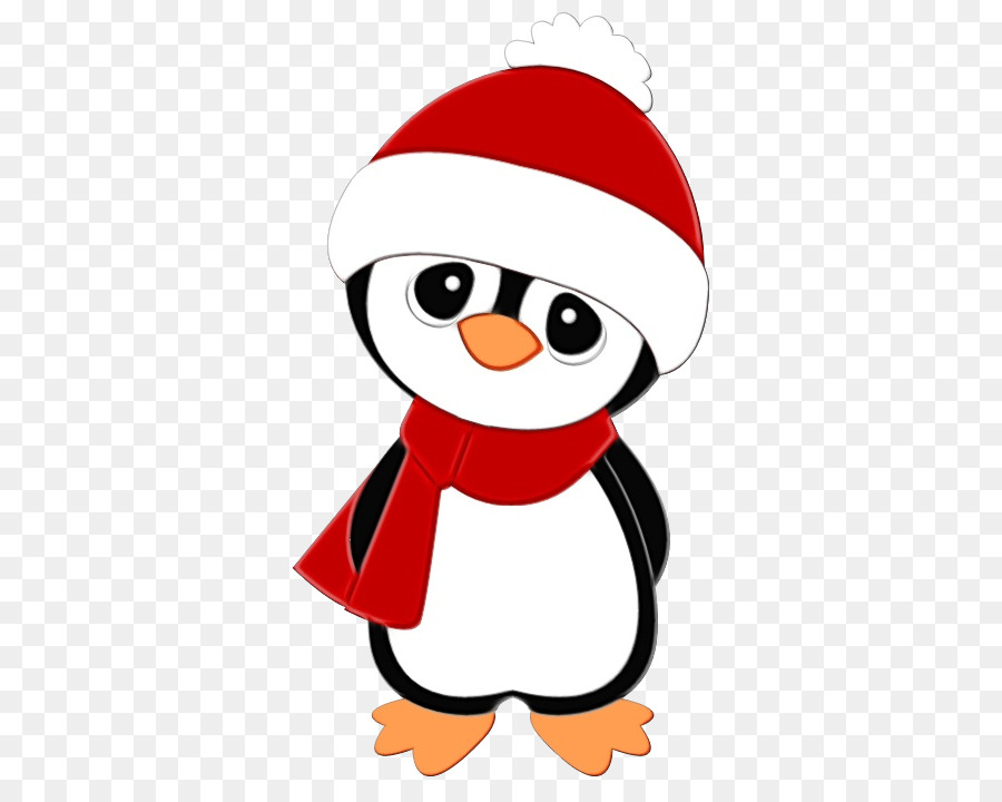 Pinguim，Chapéu De Papai Noel PNG