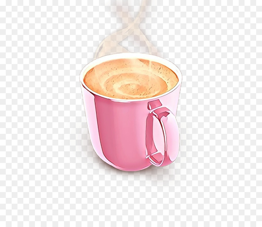 Xícara De Café Rosa，Vapor PNG