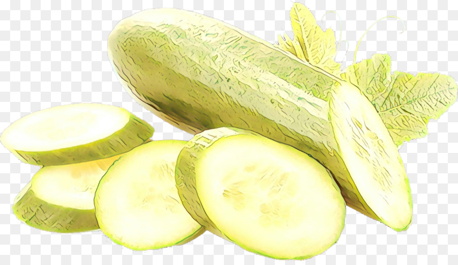 Pepino Verde，Fatiado PNG