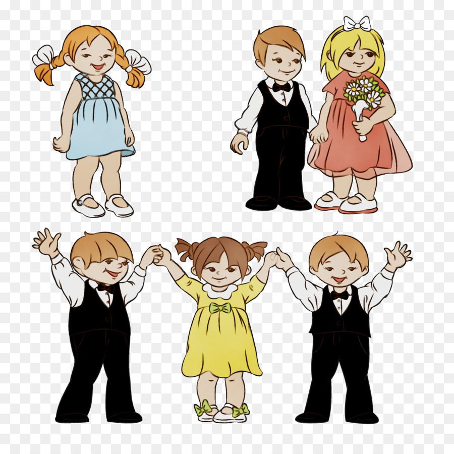 Crianças De Desenho Animado Em Traje Formal，Traje Formal PNG