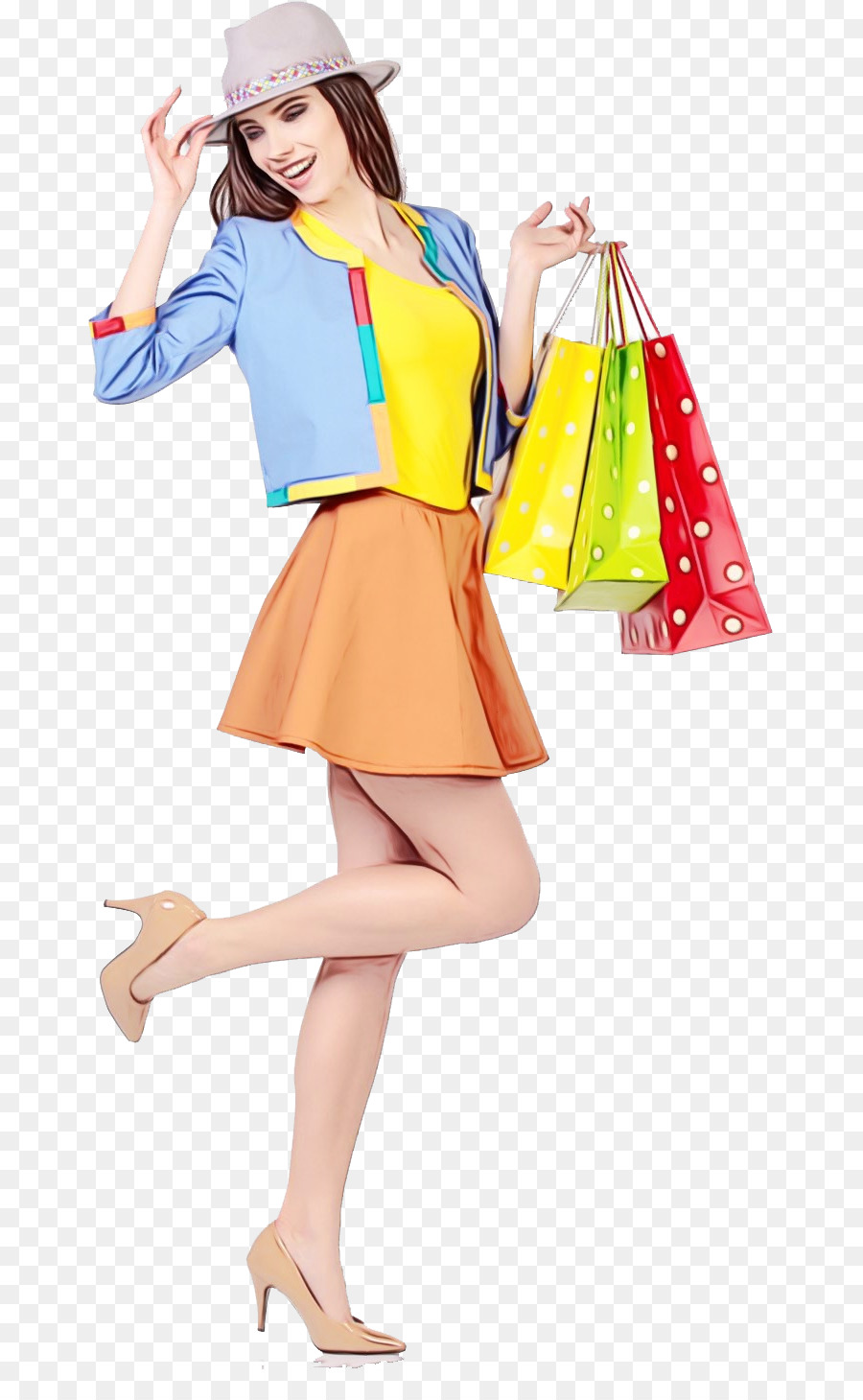 Mulher De Compras，Bolsas PNG