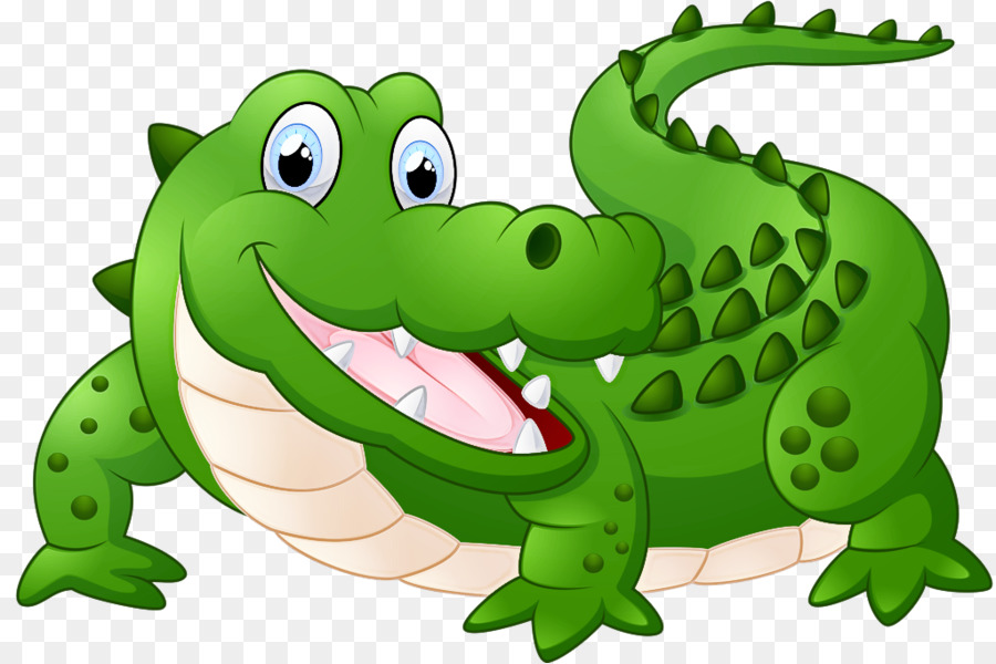 Crocodilo Verde，Sorrindo PNG