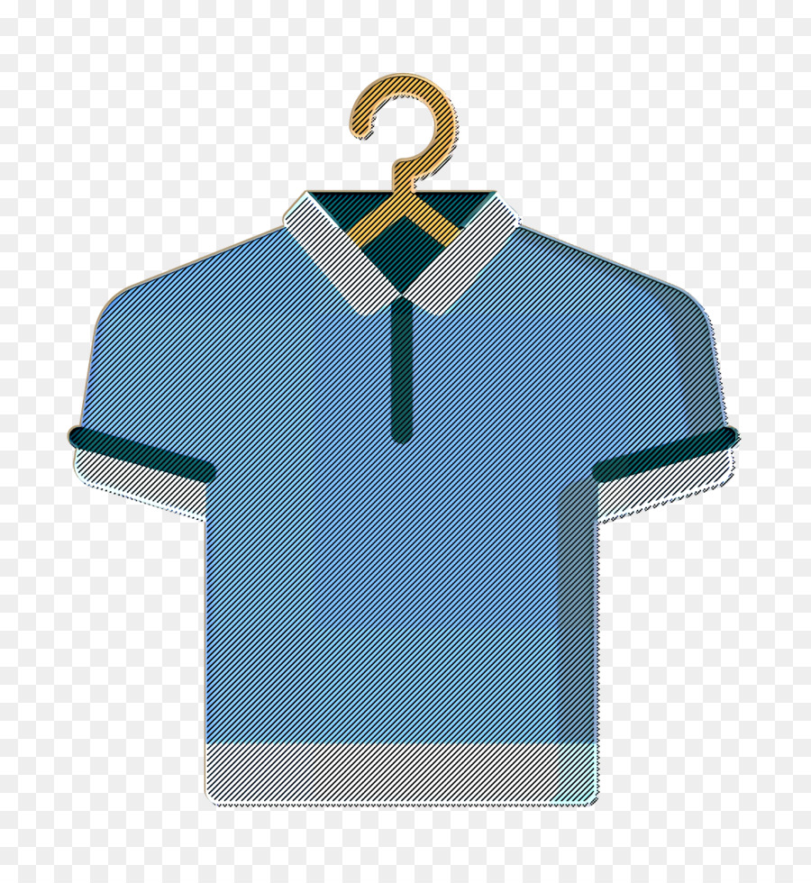 Camisa Azul，Cabide PNG