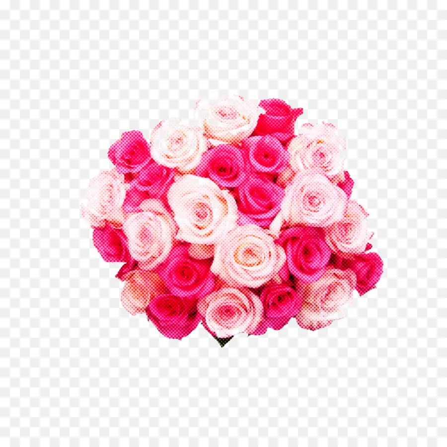 Rosas Rosa E Brancas，Ramalhete PNG