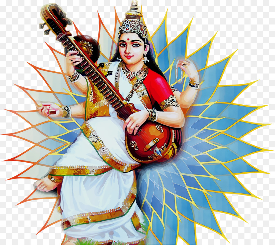 Deusa Sarasvati，Veena PNG