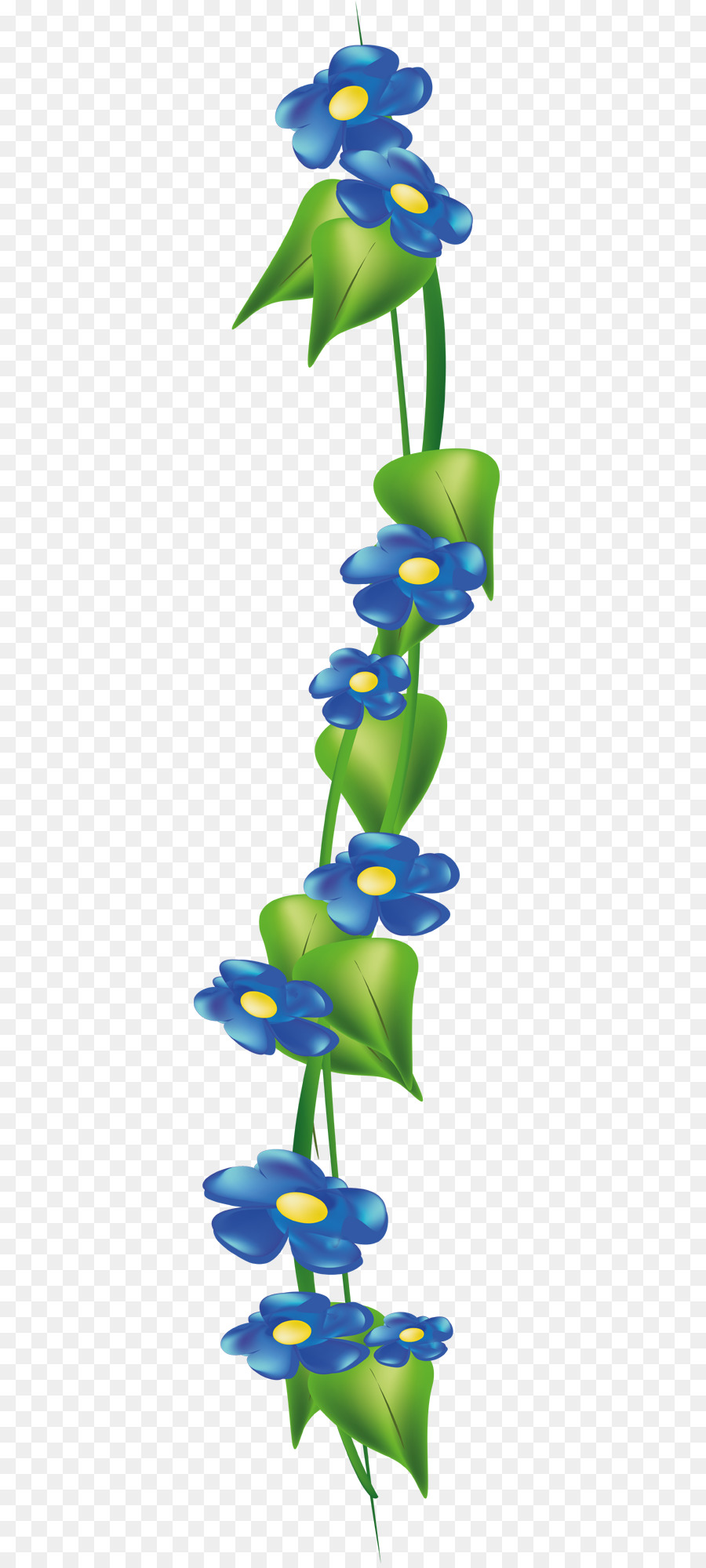 Flores，Azul PNG