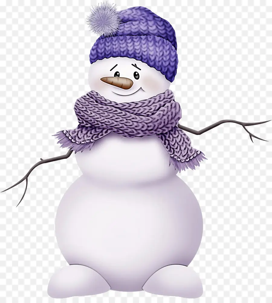 Boneco De Neve，Roxo PNG